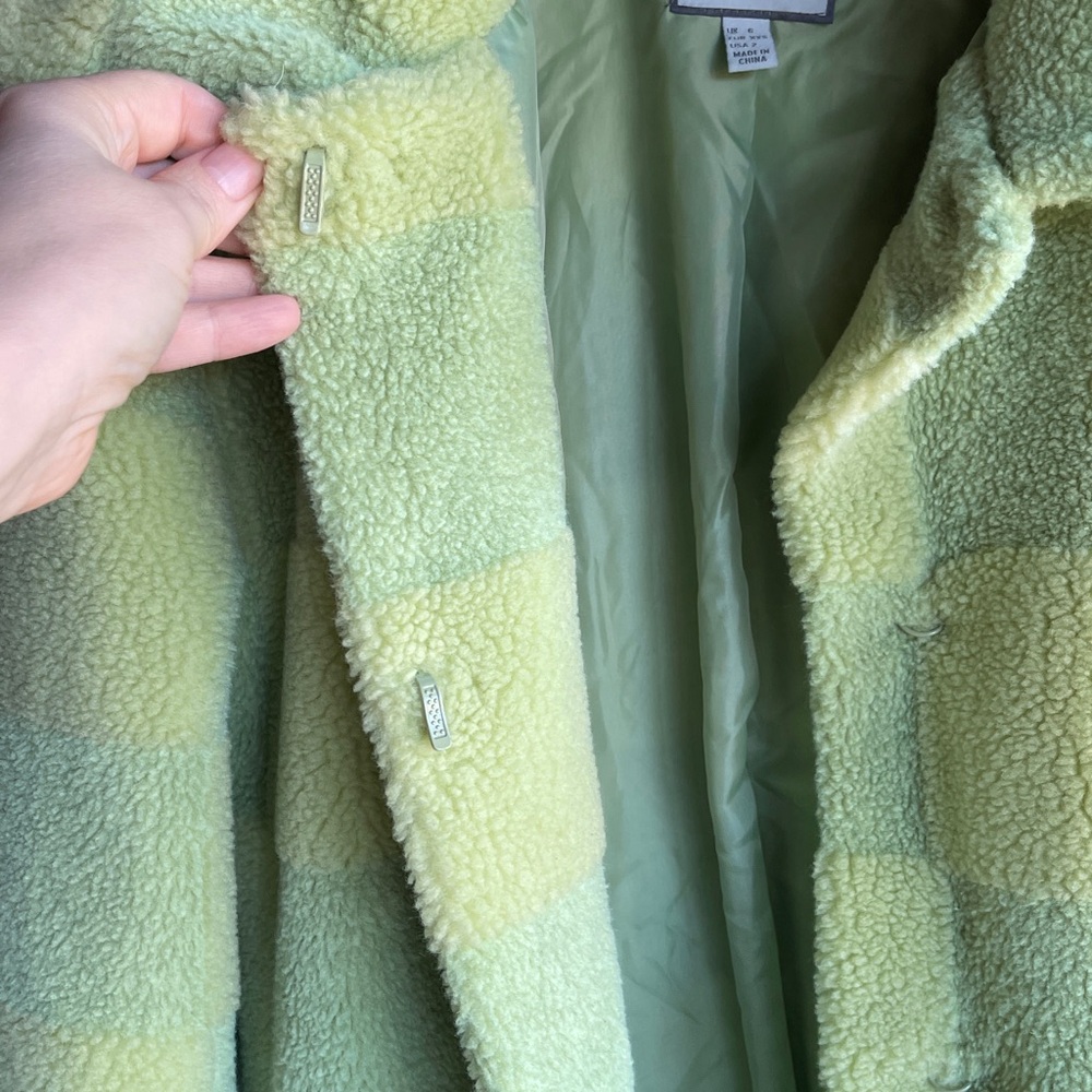 URBANCODE
URBAN CODE CHECKED BORG JACKET IN LIME GREEN - Picture 6 of 11
